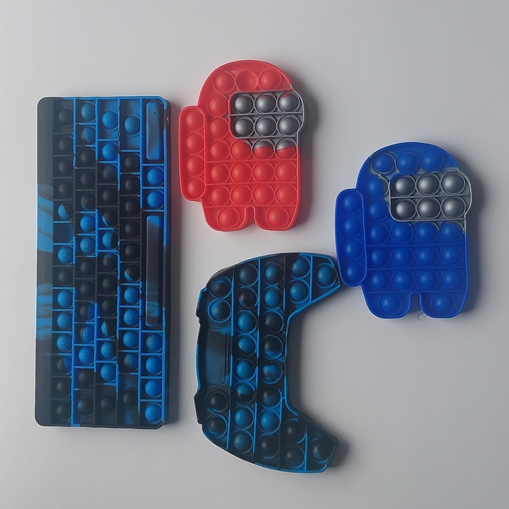 Set of 4 pcs pop Game red blue keyboard‎